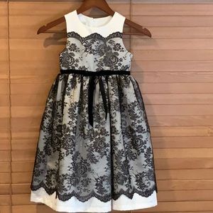 Marmellata girls white & black dress, sz 6